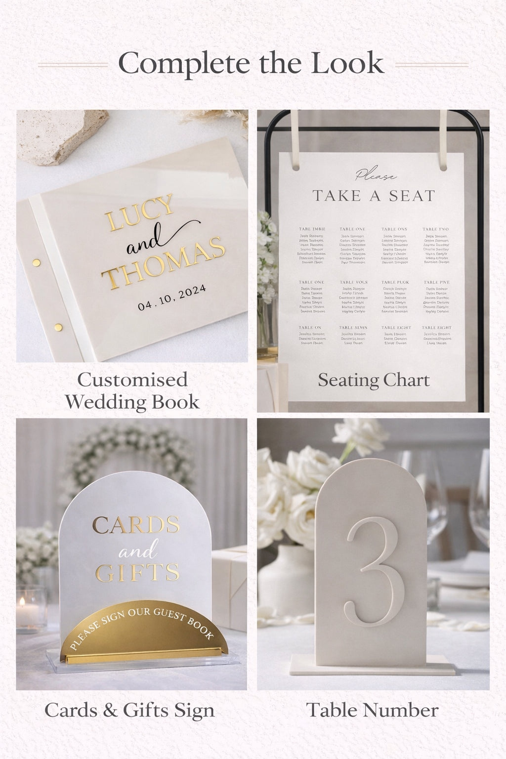 Personalised Acrylic Wedding Guest Book