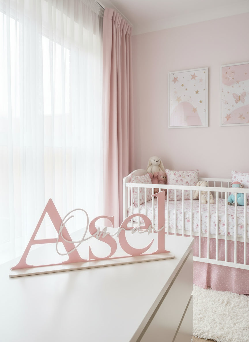 Standing acrylic name sign (with base)
