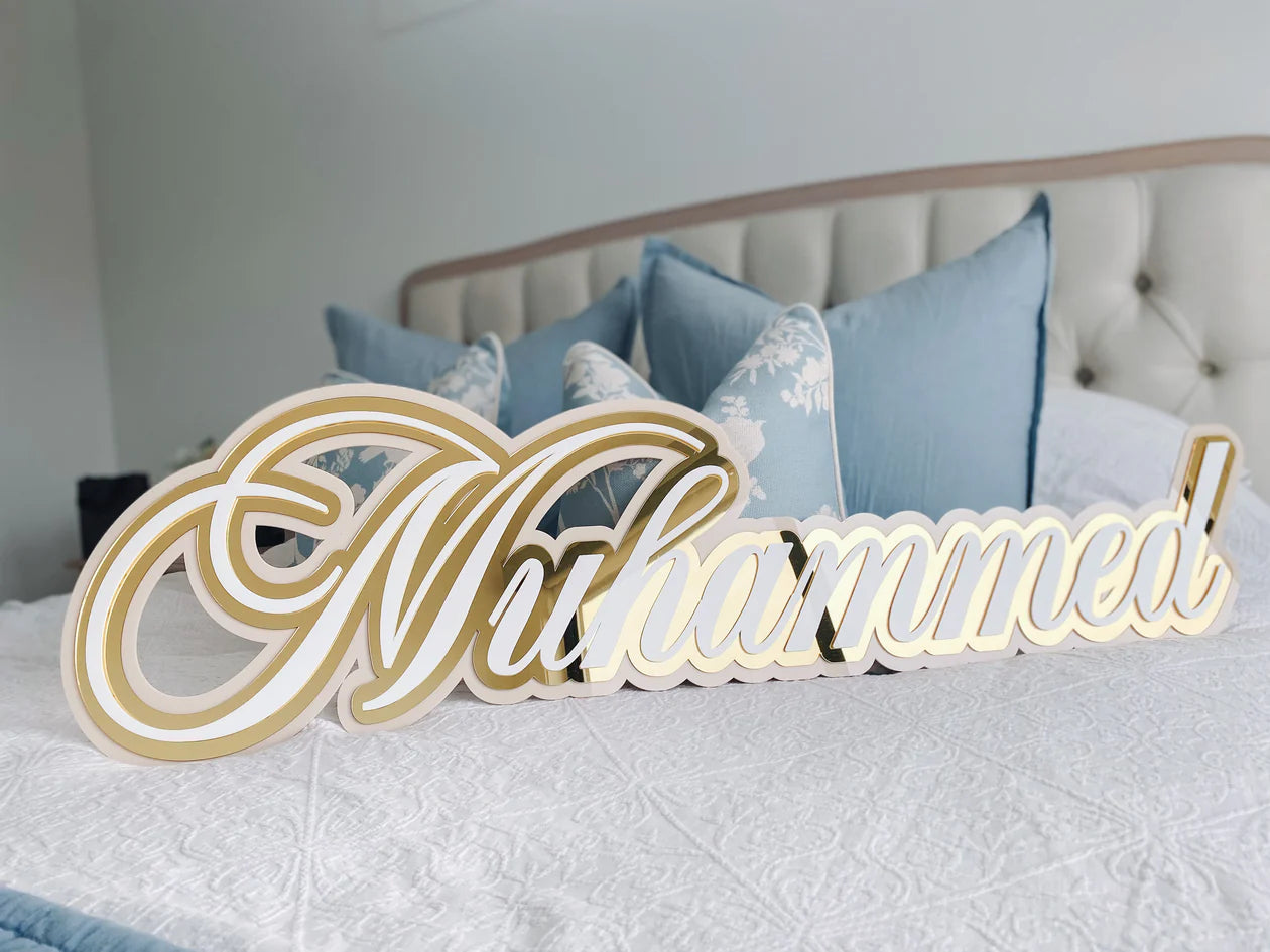 Two layered name plaque