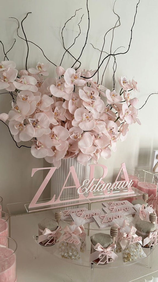 Standing acrylic name sign (with base)