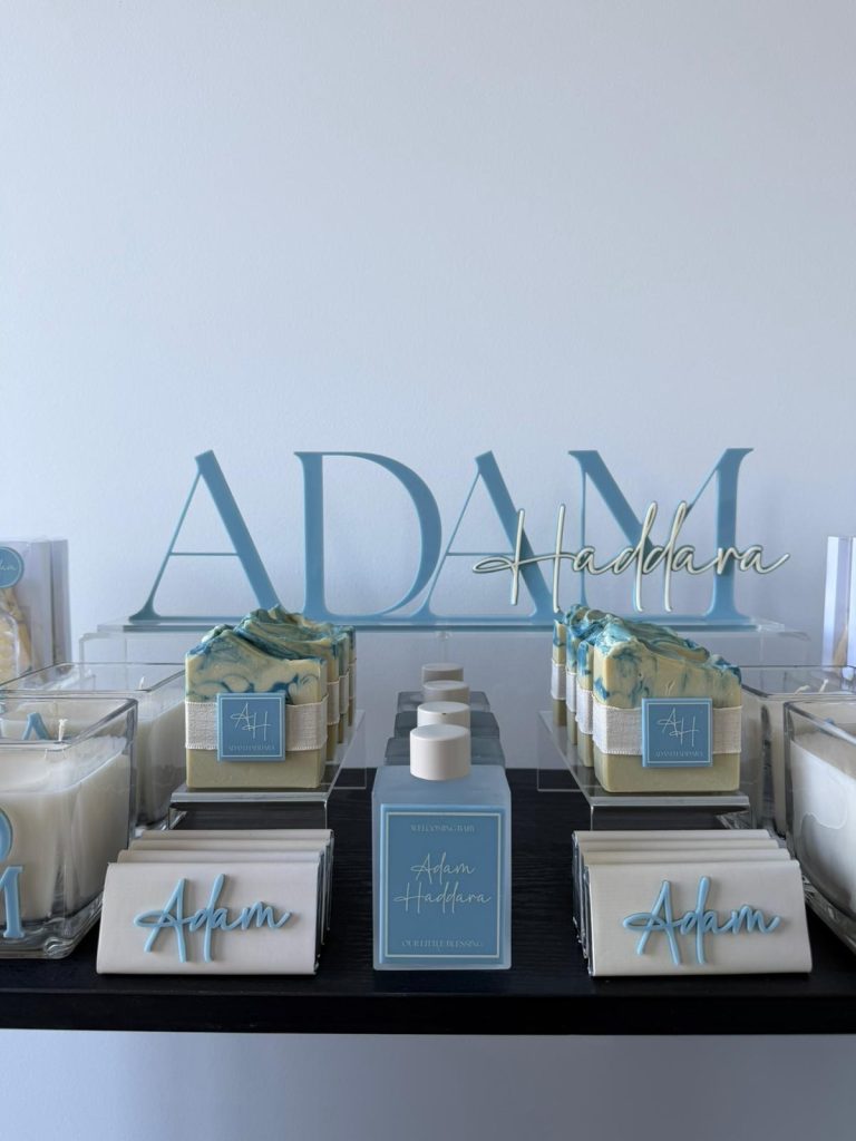 Standing acrylic name sign (with base)